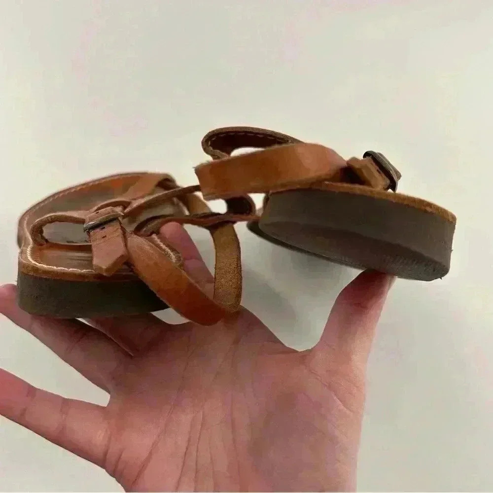 Stratias womens sandals size 7 tan leather festival fairycore - Picture 8 of 10